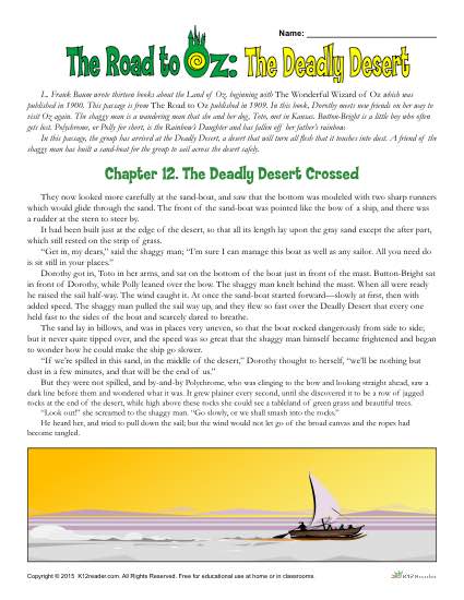 Classic Literature: The Road to Oz: The Deadly Desert