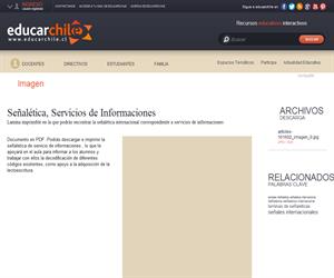 Señalética, Servicios de Informaciones (Educarchile)
