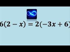Ecuación de primer grado con infinitas soluciones (Matefacil)