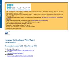 Lenguaje de Ontologías Web (OWL) Vista General