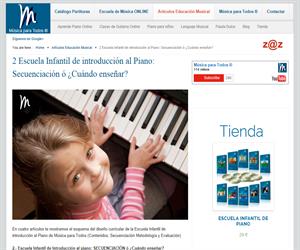 2 Escuela Infantil de introducción al Piano: Secuenciación ó ¿Cuándo enseñar?