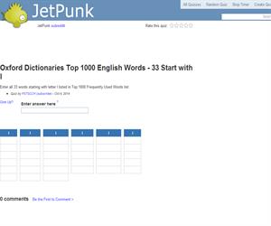 Oxford Dictionaries Top 1000 English Words - 33 Start with I