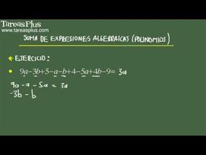 Suma de expresiones algebraicas problema 1 de 15 (Tareas Plus)