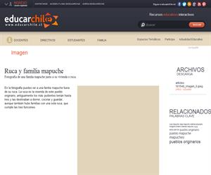 Ruca y familia araucana (Educarchile)