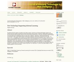 Las nuevas tecnologías como soporte del aprendizaje informal (Informal Learning)