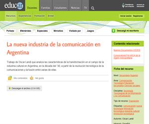 La nueva industria de la comunicación en Argentina