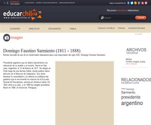 Domingo Faustino Sarmiento (1811 - 1888) (Educarchile)