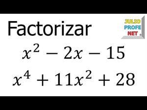 Factorización de Trinomios de la forma x^(2n)+bx^n+c (JulioProfe)