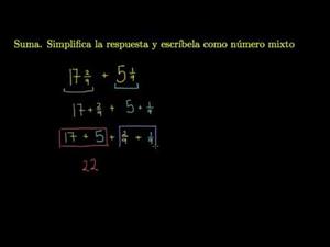 Cómo sumar números mixtos (Khan Academy Español)