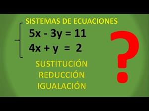 Sistemas de ecuaciones. Los tres métodos explicados.