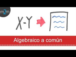 Traducción de lenguaje algebraico a común