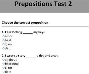 Prepositions. Grammar and practice (learnenglish-online.com)