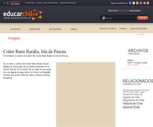Cráter Rano Raraku, Isla de Pascua (Educarchile)