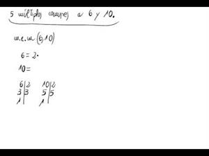 Cálculo de múltiplos comunes de números