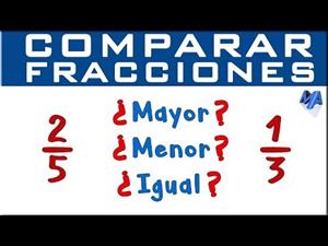 Comparar fracciones | Gráfica o Numéricamente | mayor menor o igual