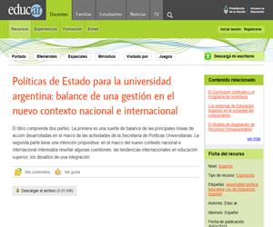 Políticas de Estado para la universidad argentina: balance de una gestión en el nuevo contexto nacional e internacional