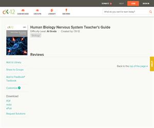Human Biology Nervous System Teacher's Guid?
