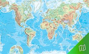 Mapa físico del mundo. Escala 1:30.000.000