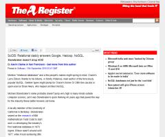 Entrevista a Mike Stonebraker en The Register: Relational daddy answers Google, Hadoop, NoSQL