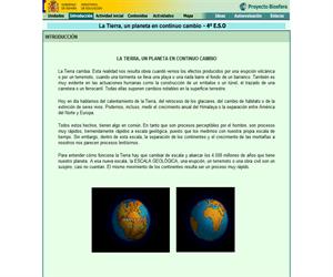 La Tierra, un planeta en continuo cambio: unidad de Biología y Geología de 4º ESO (proyecto Biosfera)