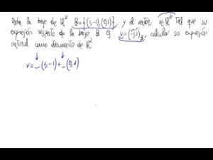 Expresión de un vector a partir de coordenadas resp. base