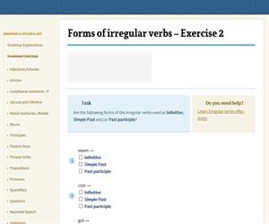 Forms of irregular verbs - Exercise 2 (englisch-hilfen.de)
