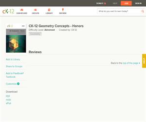 CK-12 Geometry Concepts - Honor? Advanced