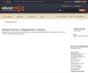 Sistema Nervioso: Organización y función (Educarchile)