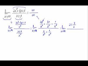 Límite cuando x tiende a infinito - Cociente de polinomios