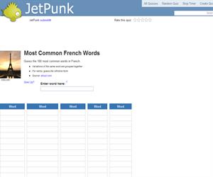 Most Common French Words
