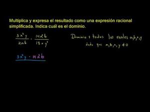 Cómo multiplicar y dividir expresiones racionales 1 (Khan Academy Español)