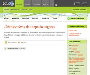 Leopoldo Lugones: Odas seculares