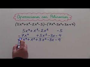 Suma, resta, multiplicación y división de polinomios