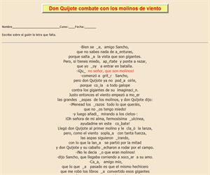 12ª Ficha de ortografía de Don Quijote de la Mancha