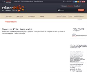 Biomas de Chile: Zona austral (Educarchile)