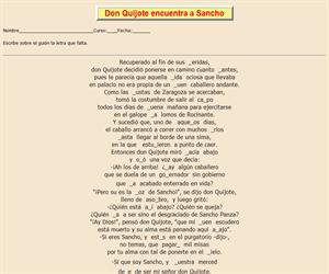 104ª Ficha de ortografía de Don Quijote de la Mancha