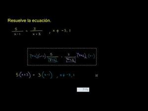 Resolver ecuaciones racionales parte 1 (Khan Academy Español)