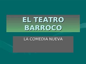 Resumen sobre el teatro Barroco