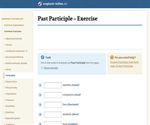 Past Participle - Exercise (englisch-hilfen.de)