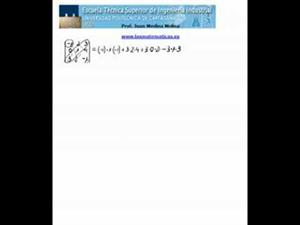 Fórmula de Sarrus para el cálculo de un determinante