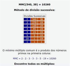 Calculadora de MMC online - Mínimo Múltiplo Comum