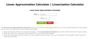 Local Linear Approximation Calculator