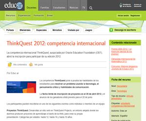 ThinkQuest 2012: competencia internacional