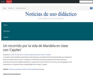 Un recorrido por la vida de Mandela en clase con ‘Capzles’ (noticias de uso didáctico)