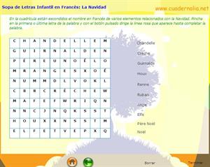 Sopa de Letras Infantil en Francés: La Navidad (Cuadernalia)