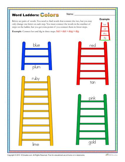 Word Ladders: Colors