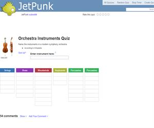 Orchestra Instruments Quiz