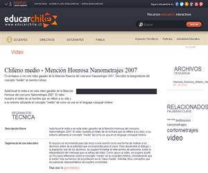 Chileno medio - Mención Honrosa Nanometrajes 2007 (Educarchile)