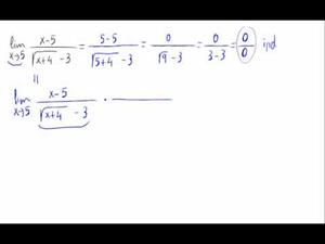 Límite de una función (ind. 0/0 con raíces)
