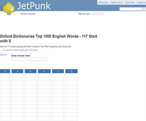 Oxford Dictionaries Top 1000 English Words - 117 Start with S
